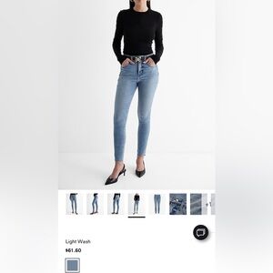 Express Women's Skinny Jeans - Light Blue